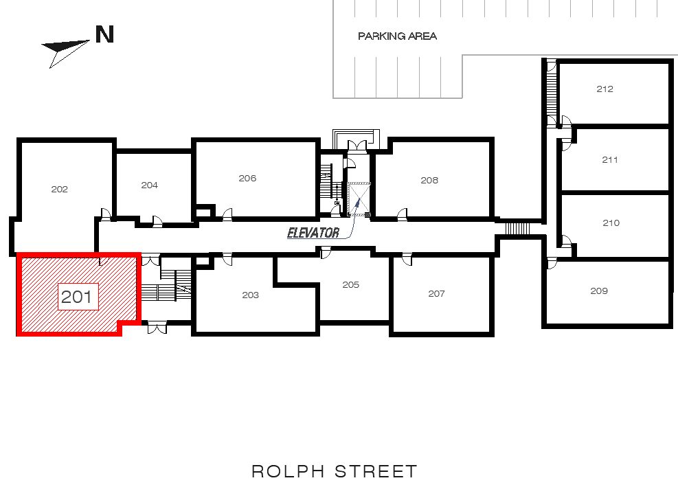 Allin - Unit 201 location in the building