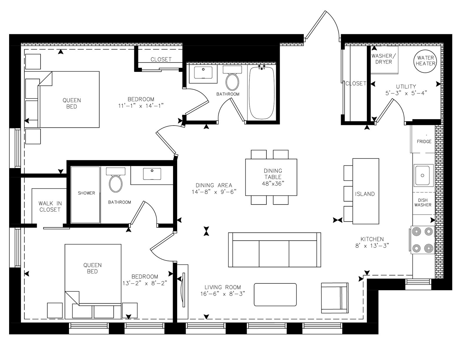 Allin - Unit 201 floor plan