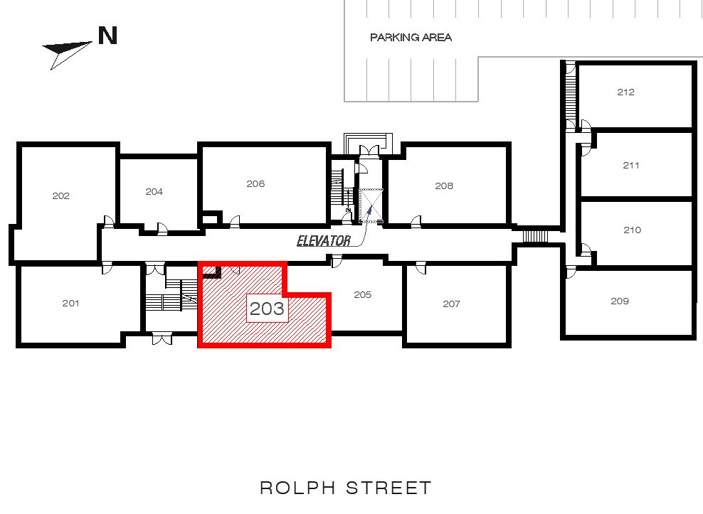 Hockey - Unit 203 building elevation
