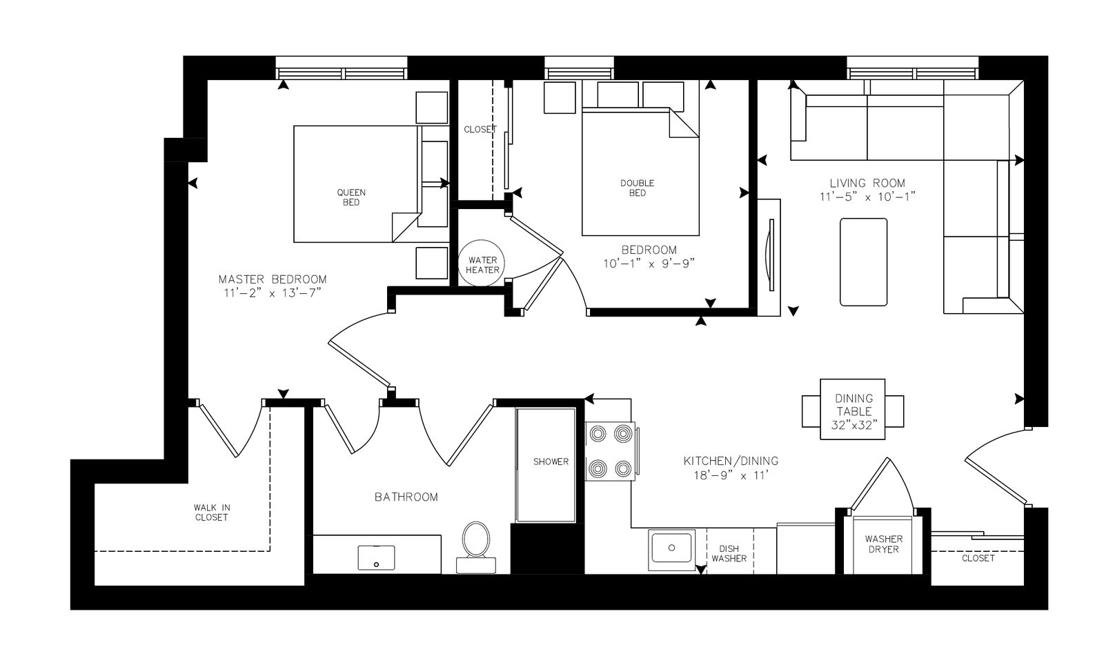 Livingston - Unit G107 floor plan
